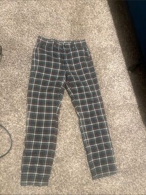American Eagle Outfitters Plaid Pants in Black, Green, Red